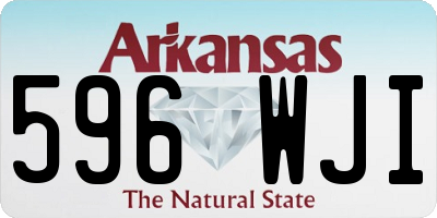 AR license plate 596WJI