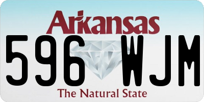 AR license plate 596WJM