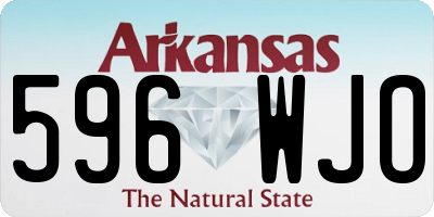 AR license plate 596WJO