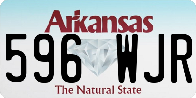 AR license plate 596WJR