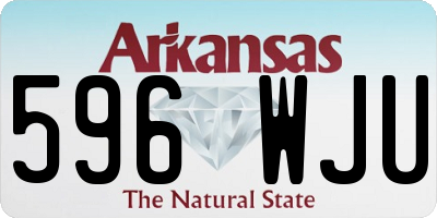 AR license plate 596WJU