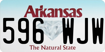 AR license plate 596WJW
