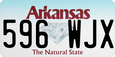 AR license plate 596WJX