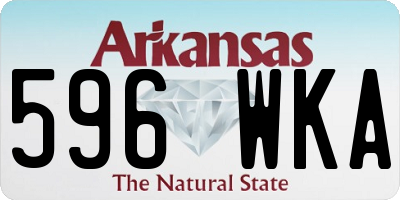 AR license plate 596WKA