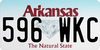 AR license plate 596WKC