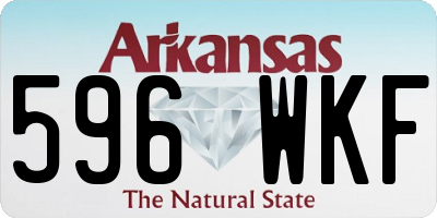 AR license plate 596WKF