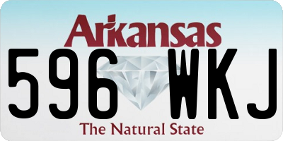 AR license plate 596WKJ