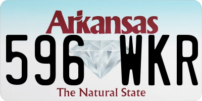 AR license plate 596WKR