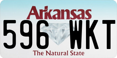 AR license plate 596WKT