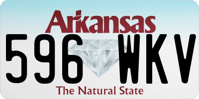 AR license plate 596WKV