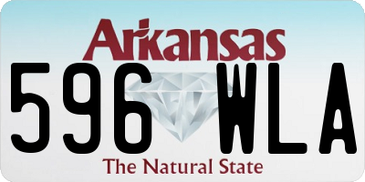AR license plate 596WLA