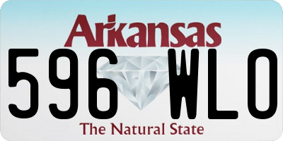 AR license plate 596WLO