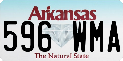 AR license plate 596WMA