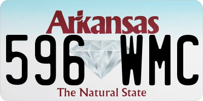 AR license plate 596WMC