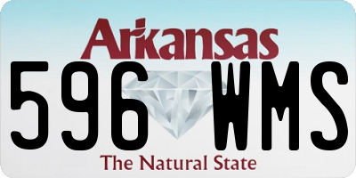AR license plate 596WMS