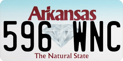 AR license plate 596WNC