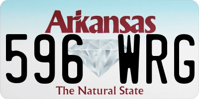 AR license plate 596WRG