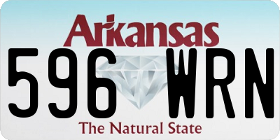 AR license plate 596WRN