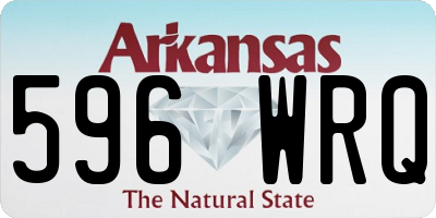 AR license plate 596WRQ
