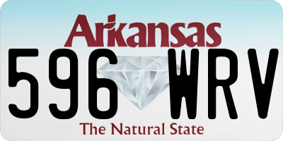 AR license plate 596WRV