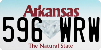 AR license plate 596WRW