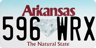 AR license plate 596WRX