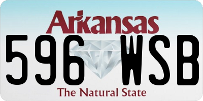 AR license plate 596WSB