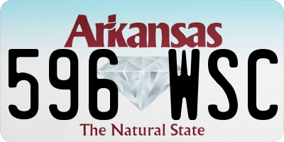 AR license plate 596WSC