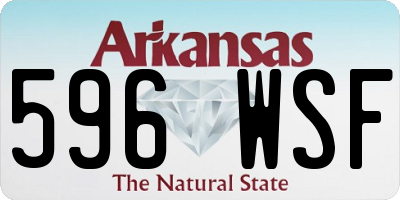 AR license plate 596WSF