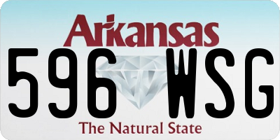 AR license plate 596WSG