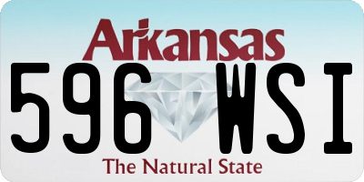 AR license plate 596WSI