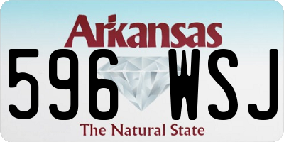 AR license plate 596WSJ