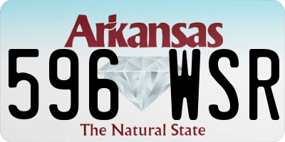 AR license plate 596WSR