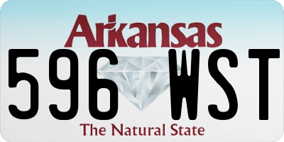 AR license plate 596WST