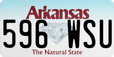 AR license plate 596WSU