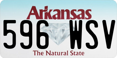 AR license plate 596WSV