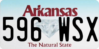 AR license plate 596WSX