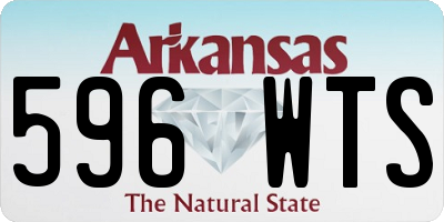 AR license plate 596WTS