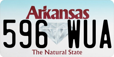 AR license plate 596WUA