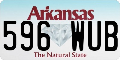 AR license plate 596WUB