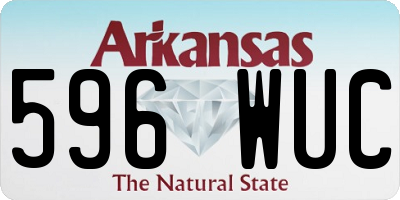 AR license plate 596WUC