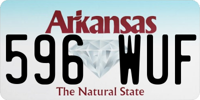 AR license plate 596WUF