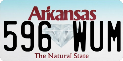AR license plate 596WUM