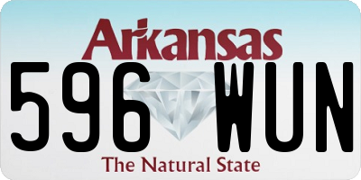 AR license plate 596WUN