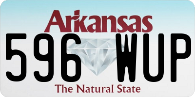 AR license plate 596WUP