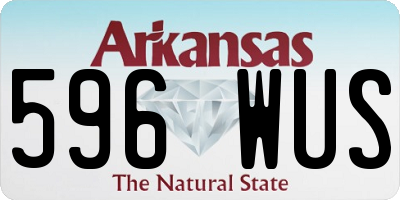 AR license plate 596WUS