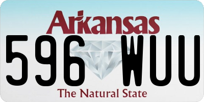 AR license plate 596WUU