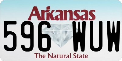 AR license plate 596WUW