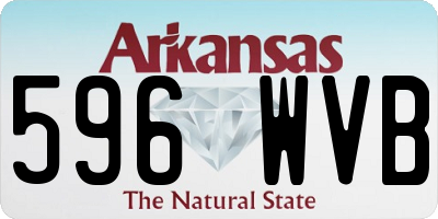 AR license plate 596WVB