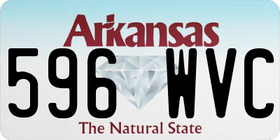 AR license plate 596WVC